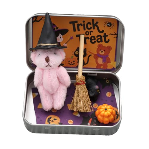 Introti Halloween Bär in einer Box Hexenbär in einer Box für Süßes oder Saures (Rosa) von Introti