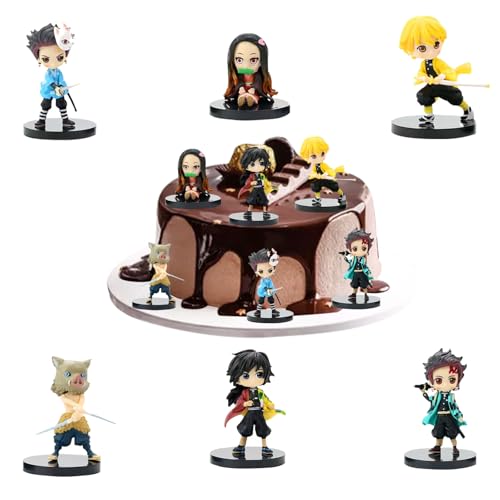 6 Stück Anime Figuren, Dämonentöter Statuen Figuren Cake Topper, Anime Model Tortenaufsatz, Anime Statue Set, Mini Anime Modell, für Cake Dekorationsornamente, Desktop Dekoration, Autos Deko 6 Stück Anime Figuren, Dämonentöter Statuen Figuren Cake Topper, Anime Model Tortenaufsatz, Anime Statue Set, Mini Anime Modell, für Cake Dekorationsornamente, Desktop Dekoration, Autos Deko von Invasye