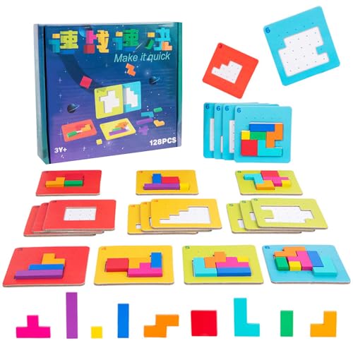 Tetris Duell Spiel, Holzpuzzle Tetris Tangramm, Puzzlespiel, Iq Puzzle Tangram, Kinder Puzzles, Intelligenz Kinde Konzentrationsspiele für Kinder Lustiges Lernspielzeug für Kinders ab 3 Jahre Tetris Duell Spiel, Holzpuzzle Tetris Tangramm, Puzzlespiel, Iq Puzzle Tangram, Kinder Puzzles, Intelligenz Kinde Konzentrationsspiele für Kinder Lustiges Lernspielzeug für Kinders ab 3 Jahre von Invasye