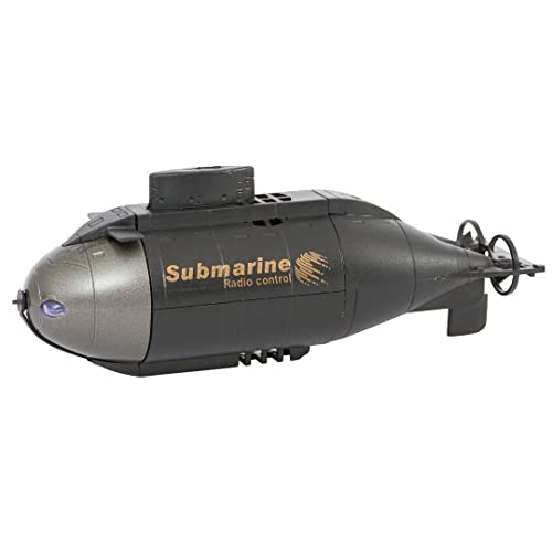 Invento just Play - RC: 3-Kanal Mini Submarine, mit Doppelschiffschraube und LED Suchscheinwerfer, Frequenz: 27 MHz, mit Tauchkammer, sortierte Farben (schwarz oder blau), ab 8 Jahren von Invento