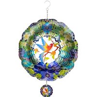 Kinetic Art: Metal Hanging Wind Spinner: 3D Tropical Bird Kinetic Art: Metal Hanging Wind Spinner: 3D Tropical Bird von Invento
