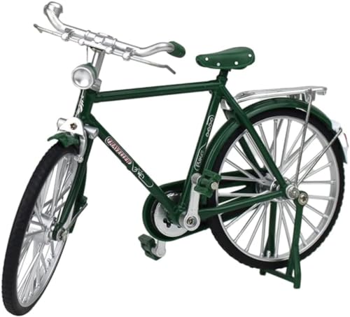 Inyetri Deko Fahrrad Miniatur Mini Fahrrad Modell Spielzeug 1:10 Vintage-Fahrradmodell Fahrrad Miniatur Modell für Kinderspielzeug, Geschenke und Dekoration (Grün) von Inyetri