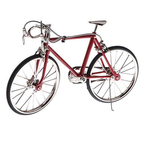 Inzopo 1/10 Miniatur-Radfahrrad, Metalllegierung, Druckguss, Fahrzeugmodell, Vitrine, Display rot Inzopo 1/10 Miniatur-Radfahrrad, Metalllegierung, Druckguss, Fahrzeugmodell, Vitrine, Display rot von Inzopo