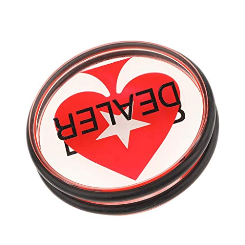 Inzopo 7,6 cm Dealer Button mit Gummiring Casino Poker Chip für Texas Holden, Blackjack, Roulette Inzopo 7,6 cm Dealer Button mit Gummiring Casino Poker Chip für Texas Holden, Blackjack, Roulette von Inzopo