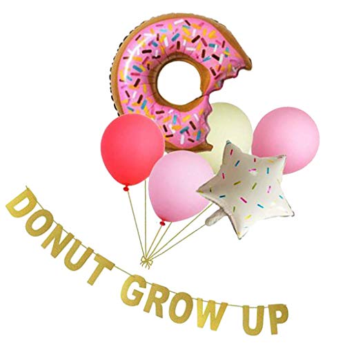Inzopo Dreiecksbanner + Girlandenkette + Folienballon + Latexballon für Donut-Themengeburtstagsfeier - Donut Grow Up-B, wie beschrieben Donut Grow Up-b wie beschrieben Inzopo Dreiecksbanner + Girlandenkette + Folienballon + Latexballon für Donut-Themengeburtstagsfeier - Donut Grow Up-B, wie beschrieben Donut Grow Up-b wie beschrieben von Inzopo