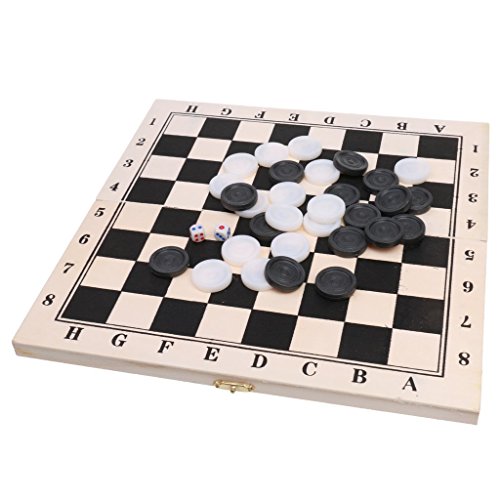 Inzopo Qualitäts Dame Checkers Set in Faltbrett Holzkoffer 29,5 cm 64 Felder Inzopo Qualitäts Dame Checkers Set in Faltbrett Holzkoffer 29,5 cm 64 Felder von Inzopo