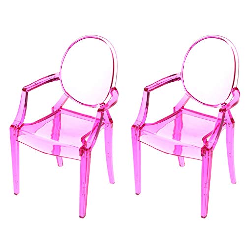Inzopo Vintage Mini Ghost Stuhl Sessel 2 Stück Möbel für 1:6 Puppenhaus für Blythe, für 1/6 BJD, für 30,5 cm große Actionfiguren von Inzopo