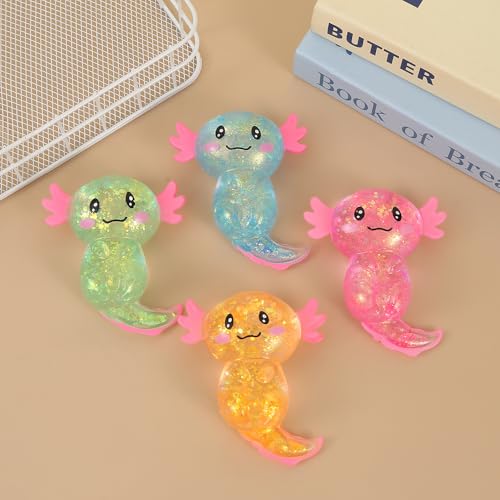 Ioffersuper Axolotl Glitzer-Stressabbau-Spielzeug, niedlicher Malzzucker, Fidget-Stressball, Quetschspielzeug, Axolotl-Spielzeug mit Karten, Organza-Beutel für Erwachsene, Angstlinderung Ioffersuper Axolotl Glitzer-Stressabbau-Spielzeug, niedlicher Malzzucker, Fidget-Stressball, Quetschspielzeug, Axolotl-Spielzeug mit Karten, Organza-Beutel für Erwachsene, Angstlinderung von Ioffersuper