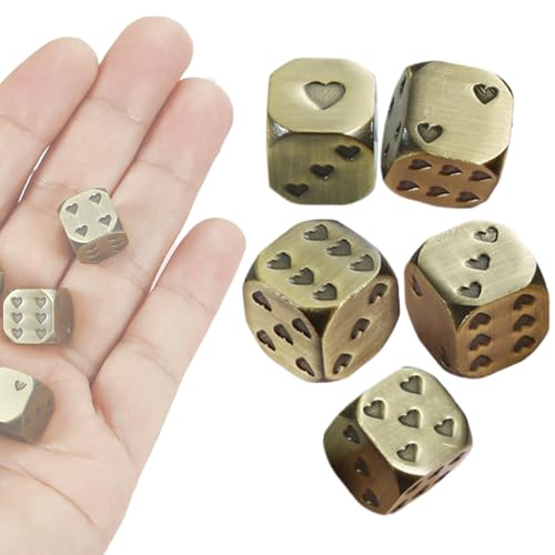 Buntes rechtes Center Dice Game, Vielseitiges Giant Dice, kompaktes Dice-Set, runde Ecken-Dice Bag 1,1 x 0,51 cm für Board Games, Trinken, Entertainment Color Green Bronze Gold Buntes rechtes Center Dice Game, Vielseitiges Giant Dice, kompaktes Dice-Set, runde Ecken-Dice Bag 1,1 x 0,51 cm für Board Games, Trinken, Entertainment Color Green Bronze Gold von Iouyjiu