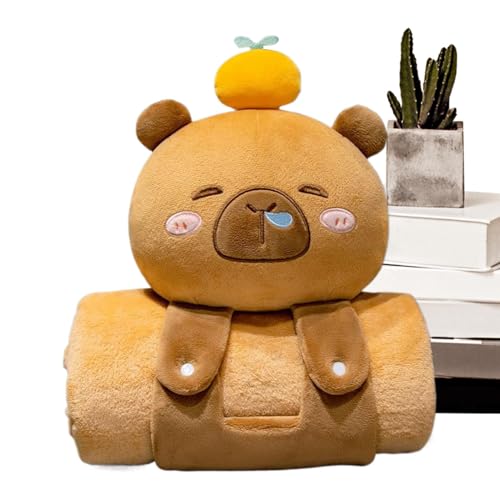 Capybara Blanket, Kinderdecke, tragbar, Capybara Blanket, weiches Kissen mit leicht zu reinigendem und leichtem Design für Reisen, Schule, oder Büro, 1 Stück Capybara Blanket, Kinderdecke, tragbar, Capybara Blanket, weiches Kissen mit leicht zu reinigendem und leichtem Design für Reisen, Schule, oder Büro, 1 Stück von Iouyjiu
