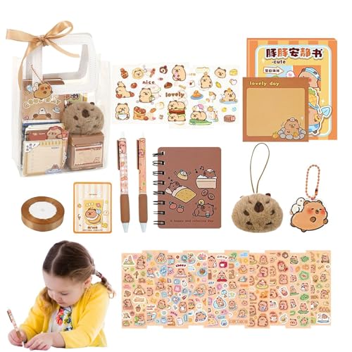 Capybara Stationery Set, Cute Capybara Pencils, Sticky Notes, Fun School Supplies for Kids, Desk Decoration, Backpack Charm and Notepad for Writing, Gifting, 1 Set Capybara Stationery Set, Cute Capybara Pencils, Sticky Notes, Fun School Supplies for Kids, Desk Decoration, Backpack Charm and Notepad for Writing, Gifting, 1 Set von Iouyjiu