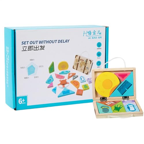 Children’s Educational Wooden Puzzle, Challenging Blocks Game, Logical Thinking Training Aid, Portable Sensory Toy for Preschool, Nursery and Early Learning Development, 1 Set Children’s Educational Wooden Puzzle, Challenging Blocks Game, Logical Thinking Training Aid, Portable Sensory Toy for Preschool, Nursery and Early Learning Development, 1 Set von Iouyjiu