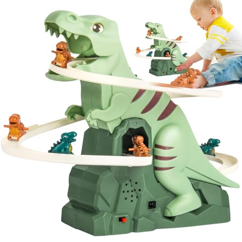 Dinosaur Climbing Toy, Dinosaur Slide Music, Climbing Track Game with Interactive Lights and Sounds Features for Indoor Outdoor Toddler Play, 5.51x6.69x7.87 Inches von Iouyjiu