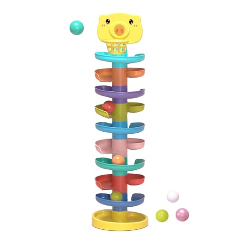 Iouyjiu Ball Ramp Toy, buntes Drop Tower Game, langlebiges Spielzeug, Fun Logic Skill Builder, Easy Assembly Design, mehrfarbig, ABS-Material, 5 Schichten hoch, 33 cm Iouyjiu Ball Ramp Toy, buntes Drop Tower Game, langlebiges Spielzeug, Fun Logic Skill Builder, Easy Assembly Design, mehrfarbig, ABS-Material, 5 Schichten hoch, 33 cm von Iouyjiu