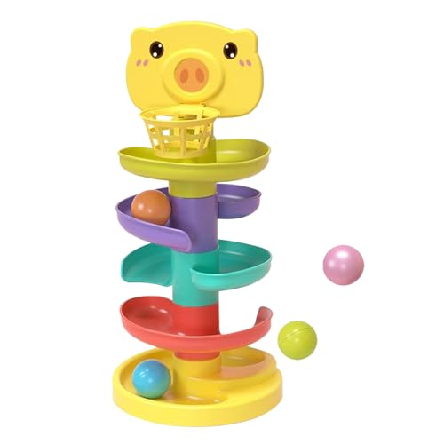 Iouyjiu Ball Ramp Toy, buntes Drop Tower Game, langlebiges Spielzeug, Fun Logic Skill Builder, Easy Assembly Design, mehrfarbig, ABS-Material, 5 Schichten hoch, 33 cm Iouyjiu Ball Ramp Toy, buntes Drop Tower Game, langlebiges Spielzeug, Fun Logic Skill Builder, Easy Assembly Design, mehrfarbig, ABS-Material, 5 Schichten hoch, 33 cm von Iouyjiu