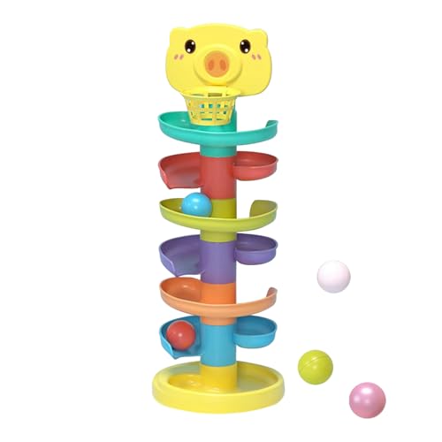 Iouyjiu Ball Ramp Toy, buntes Drop Tower Game, langlebiges Spielzeug, Fun Logic Skill Builder, Easy Assembly Design, mehrfarbig, ABS-Material, 5 Schichten hoch, 33 cm Iouyjiu Ball Ramp Toy, buntes Drop Tower Game, langlebiges Spielzeug, Fun Logic Skill Builder, Easy Assembly Design, mehrfarbig, ABS-Material, 5 Schichten hoch, 33 cm von Iouyjiu
