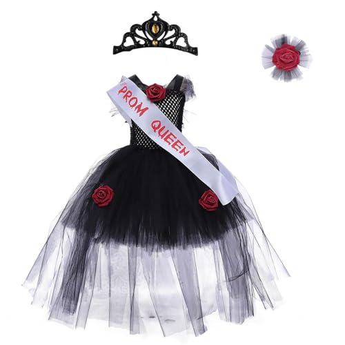 Iouyjiu Ballkönigin Kostüm für Halloween, Zombie-Ball-Kostüm für Mädchen, Prinzessinnen-Outfit für 2 bis 10 Jahre, für Party, Cosplay, Shows, Spukhaus, Karneval, Schule Iouyjiu Ballkönigin Kostüm für Halloween, Zombie-Ball-Kostüm für Mädchen, Prinzessinnen-Outfit für 2 bis 10 Jahre, für Party, Cosplay, Shows, Spukhaus, Karneval, Schule von Iouyjiu