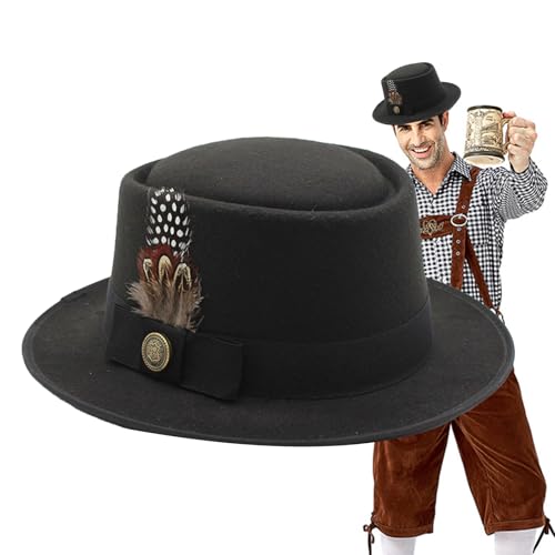 Iouyjiu Bayerische Hüte für Männer, Oktoberfest-Outfits Hut, Oktoberfest-Hüte für Herren, Oktoberfest-Outfits für Frauen, mit Federn, Mehrzweck-Embleme für das Oktoberfest Iouyjiu Bayerische Hüte für Männer, Oktoberfest-Outfits Hut, Oktoberfest-Hüte für Herren, Oktoberfest-Outfits für Frauen, mit Federn, Mehrzweck-Embleme für das Oktoberfest von Iouyjiu