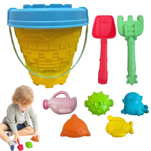 Iouyjiu Beach Toy Set, 8-Piece Interactive Cartoon Playset, Toys with Bucket, Watering Can, Shovel, Rake & Molds, Fun Outdoor Sand Plays for Boys and Girls, 8.27x9.06 Inches Iouyjiu Beach Toy Set, 8-Piece Interactive Cartoon Playset, Toys with Bucket, Watering Can, Shovel, Rake & Molds, Fun Outdoor Sand Plays for Boys and Girls, 8.27x9.06 Inches von Iouyjiu