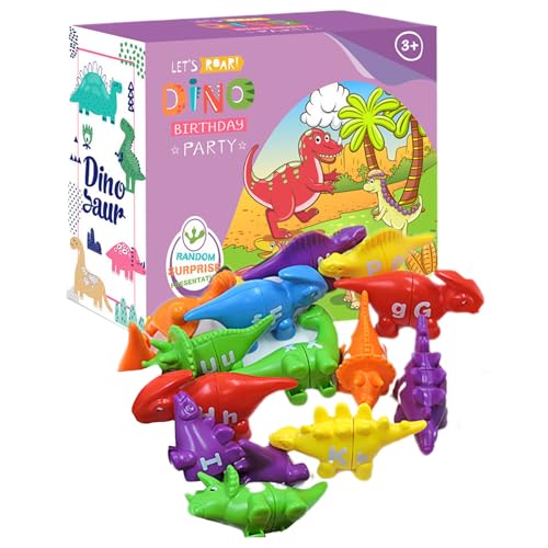 Iouyjiu Dinosaur Toys, Alphabet Learning, Preschool Matching, Letter Recognition Game Fine Motor Skill Builder Ideal for Birthday and Holiday Educational Present, 10,43 x 6,89 x 2,95 Zoll von Iouyjiu