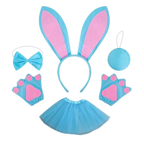 Iouyjiu Easter Bunny Kostüm-Set, buntes Bunny Ear Stirnband & Zubehör, niedliches Party-Kleidungs-Set für Frauen & Mädchen, Fun Easter & Cosplay Outfit Supplies Iouyjiu Easter Bunny Kostüm-Set, buntes Bunny Ear Stirnband & Zubehör, niedliches Party-Kleidungs-Set für Frauen & Mädchen, Fun Easter & Cosplay Outfit Supplies von Iouyjiu