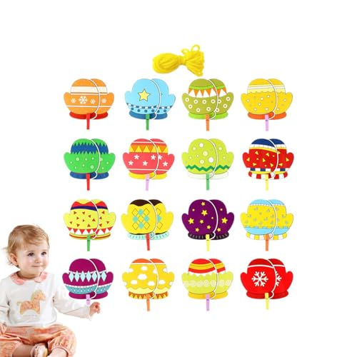 Iouyjiu Educational Matching Toys, Mitten Matching Game for Kids, Learning Aid Toy, Features a Unique Mitten Shape for Fine Motor Skills and Hand-Eye Coordination Development, 1 Set von Iouyjiu