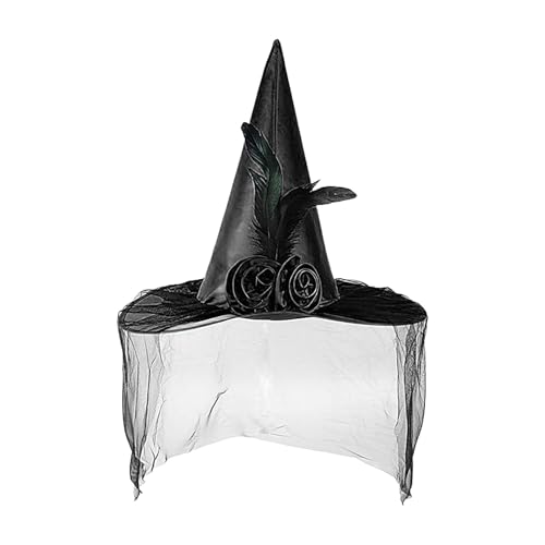 Iouyjiu Halloween Witch Hat | Stylish Witch Hat | Halloween Kostüm Accessoires | Dekoratives Witch Hat | Classic Witch Kostüm | Festliche Witch Attraction | Spooky Kostüm Accessoires von Iouyjiu