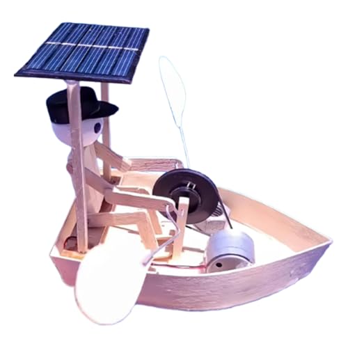 Iouyjiu Solar Powered Roboter-Kits, Lernspielzeug, Holz, handgefertigt, Renewable Energielerne, lustiges Projekt für Kinder, , Mädchen, Yard Desktop, Terrasse, 14 x 13 x 12 cm von Iouyjiu