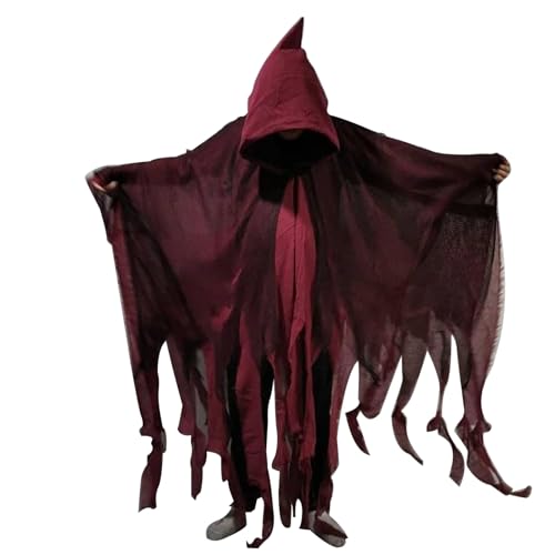 Iouyjiu Spooky Halloween Ghost Cape for Adults, Breathable Witch Cloak with Hood, Cosplay Costume for Women, Haunted House Outfit for Parties, Events, or Themed Celebrations, 1 Piece Iouyjiu Spooky Halloween Ghost Cape for Adults, Breathable Witch Cloak with Hood, Cosplay Costume for Women, Haunted House Outfit for Parties, Events, or Themed Celebrations, 1 Piece von Iouyjiu
