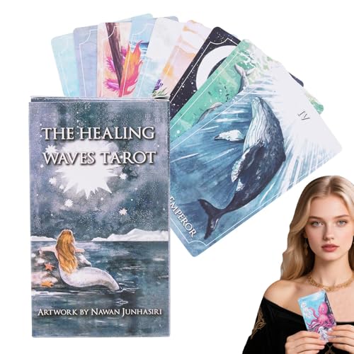 Iouyjiu Tarot Cards, Fortune Telling Game, Divination Set, Mystical Design Style Standard Size Ideal for Party Entertainment, 4.13x2.44 Inches von Iouyjiu