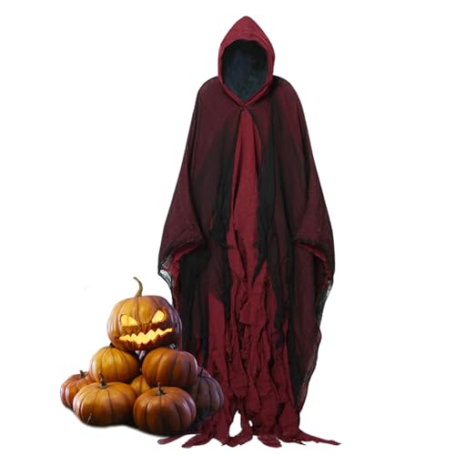Iouyjiu Umhang mit Kapuze, Halloween, Umhang für Erwachsene mit Kapuze, Unisex, Cosplay-Kostüm für Spukhaus, Show, Rollenspiel und Halloween-Party Iouyjiu Umhang mit Kapuze, Halloween, Umhang für Erwachsene mit Kapuze, Unisex, Cosplay-Kostüm für Spukhaus, Show, Rollenspiel und Halloween-Party von Iouyjiu