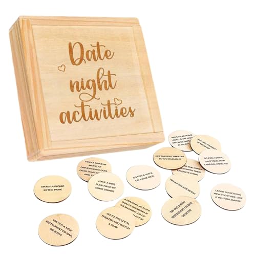 Paare, Datum, Nachtspiele, Romantische Hochzeit, Datum, Nachtbox, Spaß, Hochzeit, Präsenten für Paare, Paare, Datum, Nacht, Set, 4,33 x 4,33 x 1,18 Zoll für Geburtstage, Paare (1 Set) von Iouyjiu