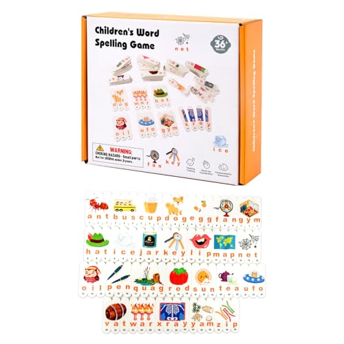 Rechtschreibspielzeug, interaktives Wortspiel, Alphabet-Puzzle-Lernset, Lernwerkzeug für Vorschule, perfekt für Kinder, Kindergarten, Schule zu Hause, von Iouyjiu
