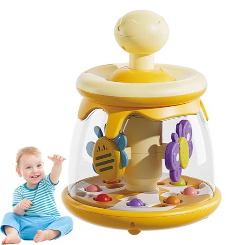 Suction Spinner Toys for Babies, Rotating Press and Spin Educational Dome Toy, Interactive Early Learning Carousel for Boys and Girls, Sensory Play for High Chairs, 7.99x5.91x5.91 Inches Suction Spinner Toys for Babies, Rotating Press and Spin Educational Dome Toy, Interactive Early Learning Carousel for Boys and Girls, Sensory Play for High Chairs, 7.99x5.91x5.91 Inches von Iouyjiu