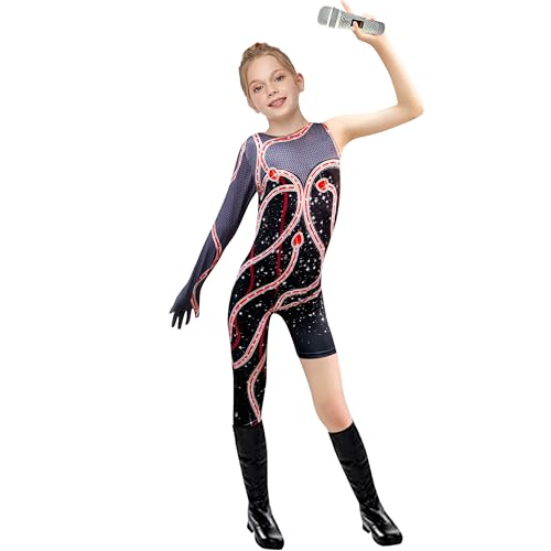 Iowillar Glitzerndes Kostüm für kleine Kinder, Sängerin, Schlange, Body, Cosplay, Jumpsuit Iowillar Glitzerndes Kostüm für kleine Kinder, Sängerin, Schlange, Body, Cosplay, Jumpsuit von Iowillar