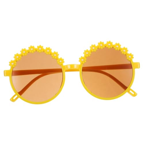 Ipetboom 1 Paar kleine Gänseblümchen- Gläser Blume Henne Sonnenbrillen für Mädchen Geburtstagsfeier dekorative für party Brillenstütze Stk Yellow von Ipetboom