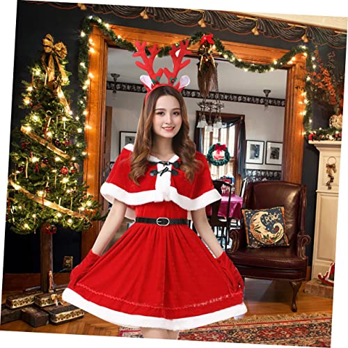 Ipetboom 1 Satz Adorables Elch Weihnachtskostüm für Damen Cosplay Outfit mit Kleid Schal Handschuhen Gürtel und Haarreif für Festliche Anlässe und Weihnachtsfeiern Ipetboom 1 Satz Adorables Elch Weihnachtskostüm für Damen Cosplay Outfit mit Kleid Schal Handschuhen Gürtel und Haarreif für Festliche Anlässe und Weihnachtsfeiern von Ipetboom