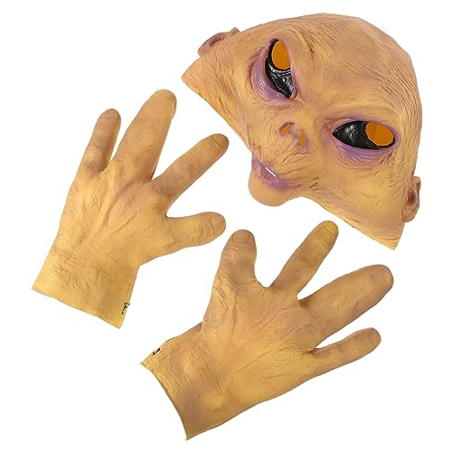 Ipetboom 1 Satz Alien-horror-geister- -kapuze Gruselig Für Erwachsene Realistisch Außerirdische Kostümmaske Beängstigende Maske Ausländer Halloween Party-alien Emulsion von Ipetboom