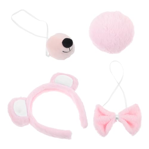 Ipetboom 1 Satz Bear Costume Accessories Set für Süßes Tierohren Stirnband Schnurrbart Fliege für Cosplay Halloween Karneval Plüschmaterial Lebhaften Farben Ipetboom 1 Satz Bear Costume Accessories Set für Süßes Tierohren Stirnband Schnurrbart Fliege für Cosplay Halloween Karneval Plüschmaterial Lebhaften Farben von Ipetboom