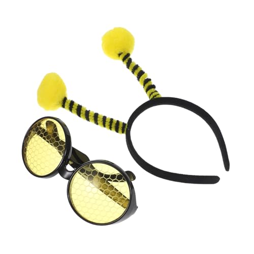 Ipetboom 1 Satz Bienenhaarbandbrille Set Bienen Kostüme Karikatur Bienen Stirnband Party Rechtschreibung Bienengläser für Bienenbrille Stirnband Plastik Ipetboom 1 Satz Bienenhaarbandbrille Set Bienen Kostüme Karikatur Bienen Stirnband Party Rechtschreibung Bienengläser für Bienenbrille Stirnband Plastik von Ipetboom