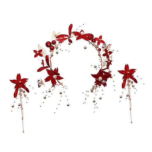 Ipetboom 1 Satz Blumenhaarband für Bräute Wiederverwendbares Haarschmuck mit Ohrringen und Kopfschmuck für Hochzeiten Feierlichkeiten und Besondere Anlässe Leicht und Komfortabel mit Ipetboom 1 Satz Blumenhaarband für Bräute Wiederverwendbares Haarschmuck mit Ohrringen und Kopfschmuck für Hochzeiten Feierlichkeiten und Besondere Anlässe Leicht und Komfortabel mit von Ipetboom