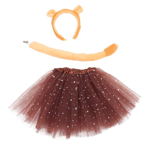 Ipetboom 1 Satz Cosplay Löwenkostüm tierkostüme animal costume festival outfit Und Verkleiden Sie Tierohren-Stirnband tiere Löwenohr-Stirnband mit Mädchen Kostümprops Gittergewebe von Ipetboom