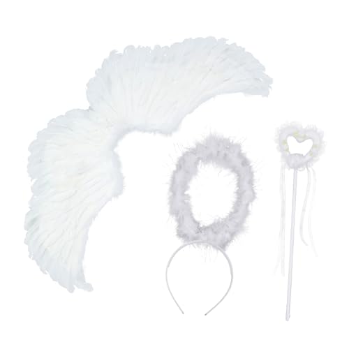 Ipetboom 1 Satz Cosplay-haarreifen Partykostüm Flügel Performance-anzug Für Rollenspielkostüm Mädchen-performance-kostüm-stütze Cosplay-fee-stick Anzug Durchführen Federkarton Weiß Ipetboom 1 Satz Cosplay-haarreifen Partykostüm Flügel Performance-anzug Für Rollenspielkostüm Mädchen-performance-kostüm-stütze Cosplay-fee-stick Anzug Durchführen Federkarton Weiß von Ipetboom