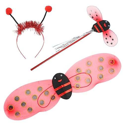 Ipetboom 1 Satz Elf Marienkäferflügel Stirnband Kostüm Marienkäfer Flügel Feenflügel Kleid Charakter Mädchen Marienkäfer-Cosplay Marienkäfer-Outfit Gittergewebe rot Ipetboom 1 Satz Elf Marienkäferflügel Stirnband Kostüm Marienkäfer Flügel Feenflügel Kleid Charakter Mädchen Marienkäfer-Cosplay Marienkäfer-Outfit Gittergewebe rot von Ipetboom