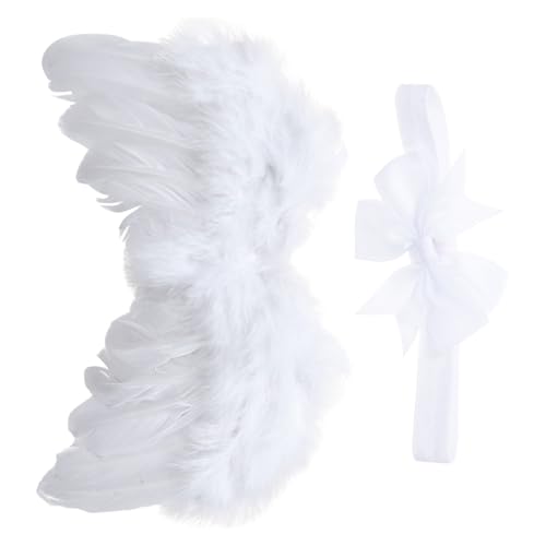 Ipetboom 1 Satz Engel Federflügel Set Engelsflügel-dekore Engelskostüme Für Die Weihnachtsfeier Engel Kostüm Für Mädchen Neugeborener Engelsflügel Engel-stirnband Und Weiß Ipetboom 1 Satz Engel Federflügel Set Engelsflügel-dekore Engelskostüme Für Die Weihnachtsfeier Engel Kostüm Für Mädchen Neugeborener Engelsflügel Engel-stirnband Und Weiß von Ipetboom