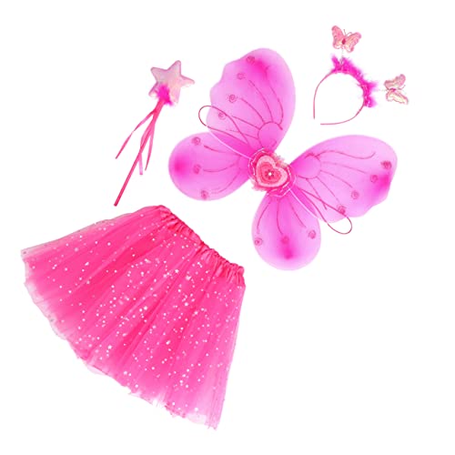 Ipetboom 1 Satz Fliegende Schmetterlingsflügel Kostümset für Teiliges mit Herz Rüsche Tüllrock Zauberstab Geburtstagsfeiern Cosplay Festlichkeiten Hautfreundlich für Kleine Ipetboom 1 Satz Fliegende Schmetterlingsflügel Kostümset für Teiliges mit Herz Rüsche Tüllrock Zauberstab Geburtstagsfeiern Cosplay Festlichkeiten Hautfreundlich für Kleine von Ipetboom
