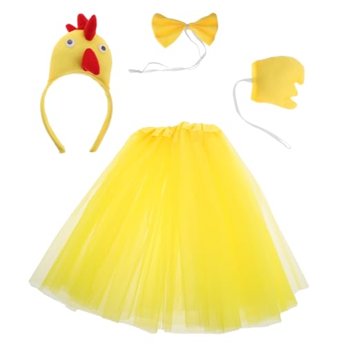 Ipetboom 1 Satz Hahn-Anziehset Cosplay-Outfit Kinderkleider -Tier-Kostüm Tierkostüme für kleinkind tutu Hühnerstirnband Huhn-Tier-Stirnband verkleiden sich Tuch Yellow Ipetboom 1 Satz Hahn-Anziehset Cosplay-Outfit Kinderkleider -Tier-Kostüm Tierkostüme für kleinkind tutu Hühnerstirnband Huhn-Tier-Stirnband verkleiden sich Tuch Yellow von Ipetboom