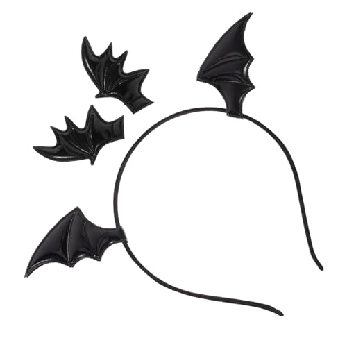Ipetboom 1 Satz Halloween-fledermaus-stirnbänder, Halloween-fledermaus-haarbänder, Halloween-cosplay-party Mit Haarspange Ipetboom 1 Satz Halloween-fledermaus-stirnbänder, Halloween-fledermaus-haarbänder, Halloween-cosplay-party Mit Haarspange von Ipetboom