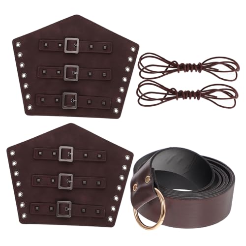 Ipetboom 1 Satz -Handgelenkschützer Bands Gürtel Kostümzubehör mittelalterlicher Armschutz Vintage Hüftgurt mittelalterliche Handgelenkschützer Armwächter für Männer Leder Ipetboom 1 Satz -Handgelenkschützer Bands Gürtel Kostümzubehör mittelalterlicher Armschutz Vintage Hüftgurt mittelalterliche Handgelenkschützer Armwächter für Männer Leder von Ipetboom