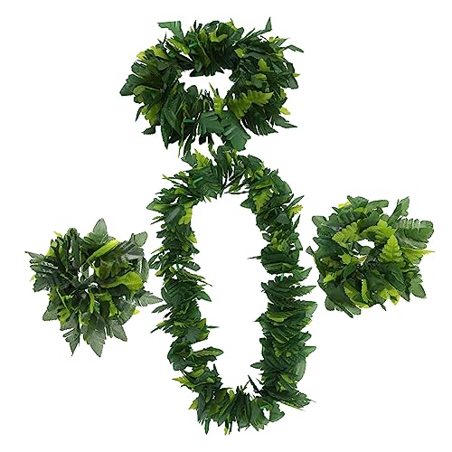 Ipetboom 1 Satz Hawaiianische Anziehung Hula Green Tropical Beach Luau Partyzubehör Strandparty-dekoration Zubehör Für Party-requisiten Luau-kranz Tropisches Stirnband Luau-armbänder Ipetboom 1 Satz Hawaiianische Anziehung Hula Green Tropical Beach Luau Partyzubehör Strandparty-dekoration Zubehör Für Party-requisiten Luau-kranz Tropisches Stirnband Luau-armbänder von Ipetboom